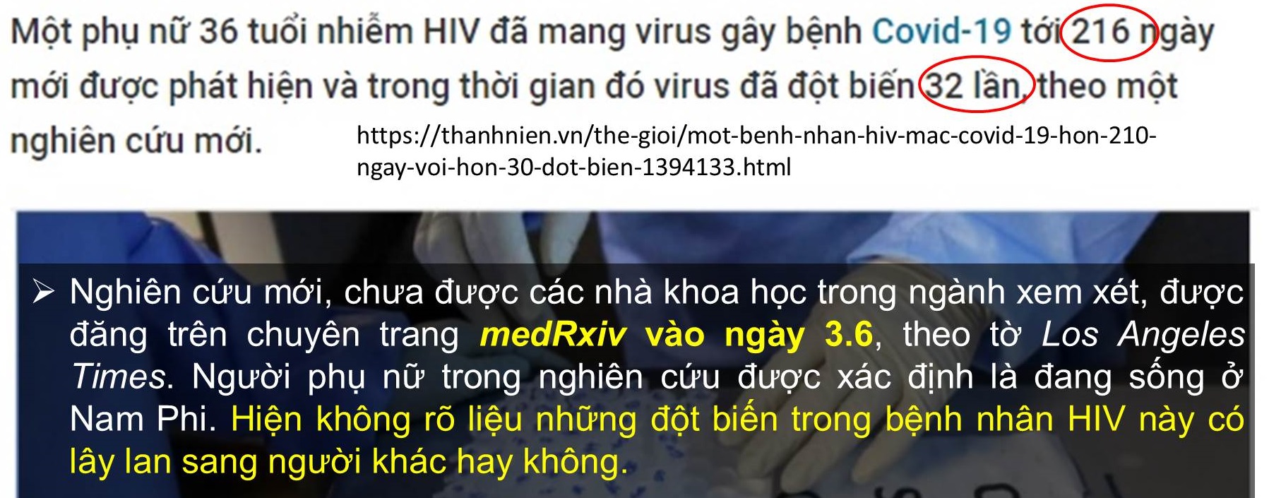 Một bệnh nhân HIV mắc Covid-19 hơn 210 ngày với hơn 30 đột biến ...