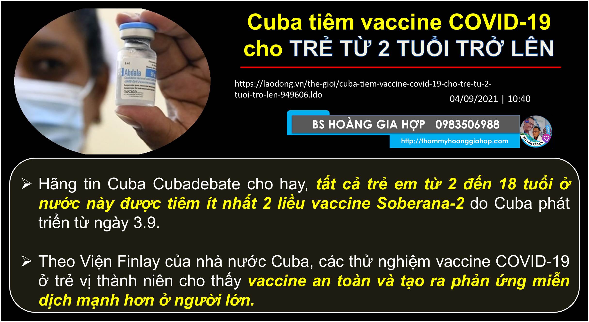 Cuba tiêm vaccine COVID-19  cho TRẺ TỪ 2 TUỔI TRỞ LÊN ...