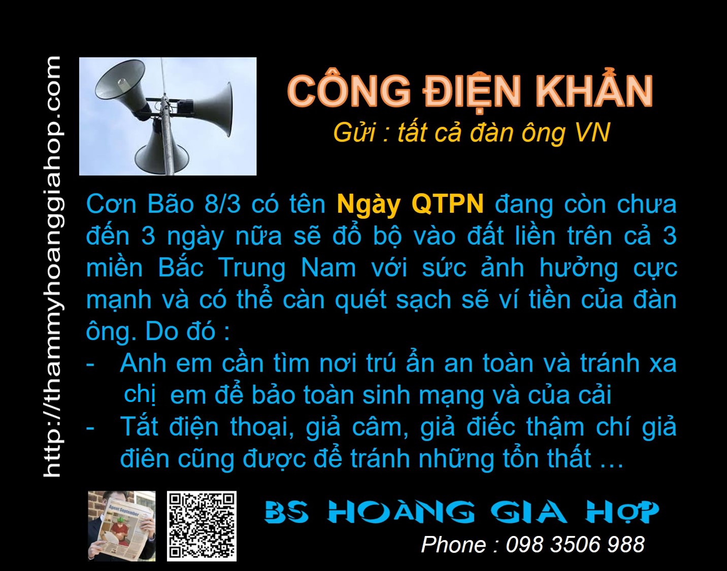 Công điện khẩn ngày 8/3