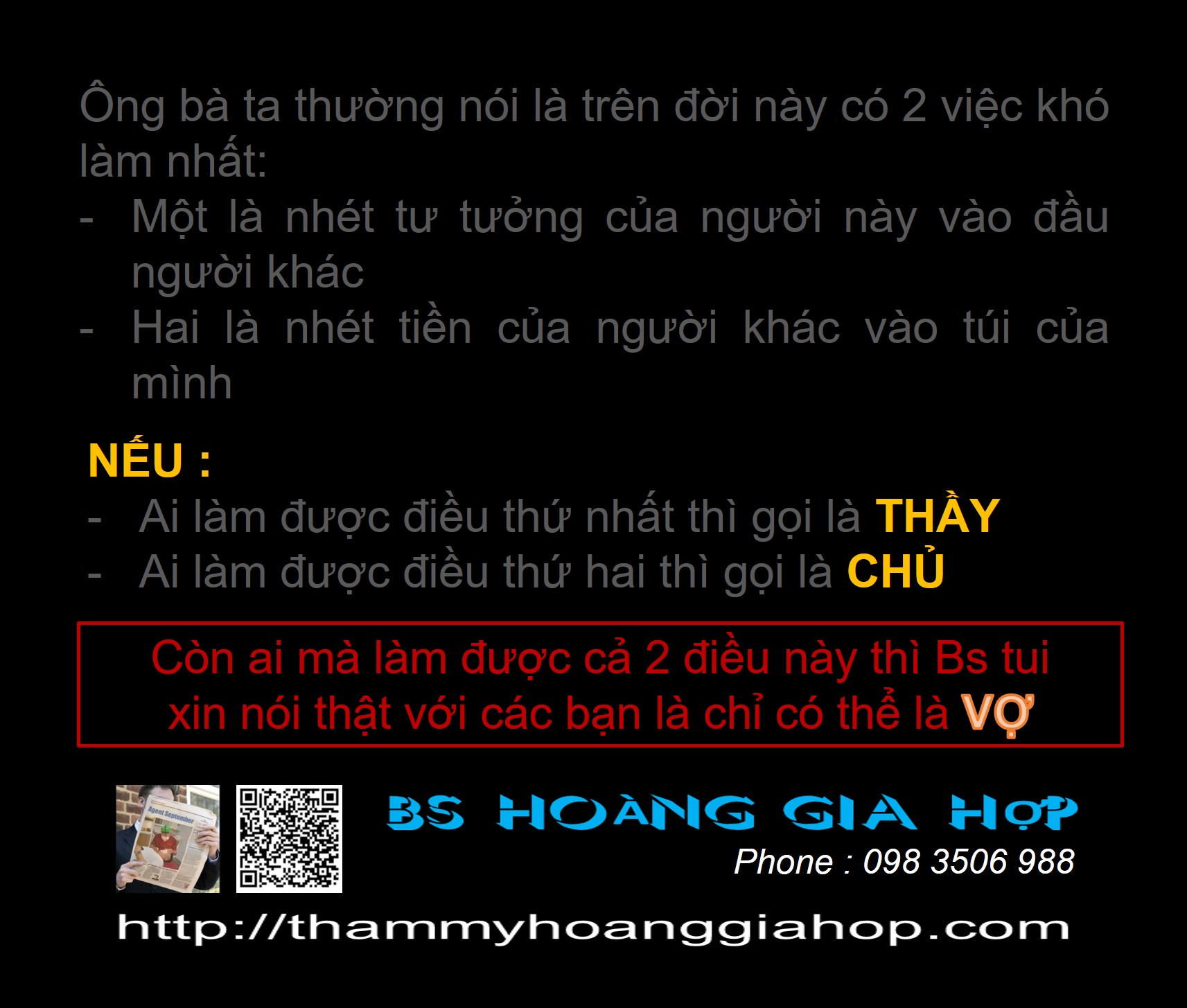 Chỉ có thể là VỢ