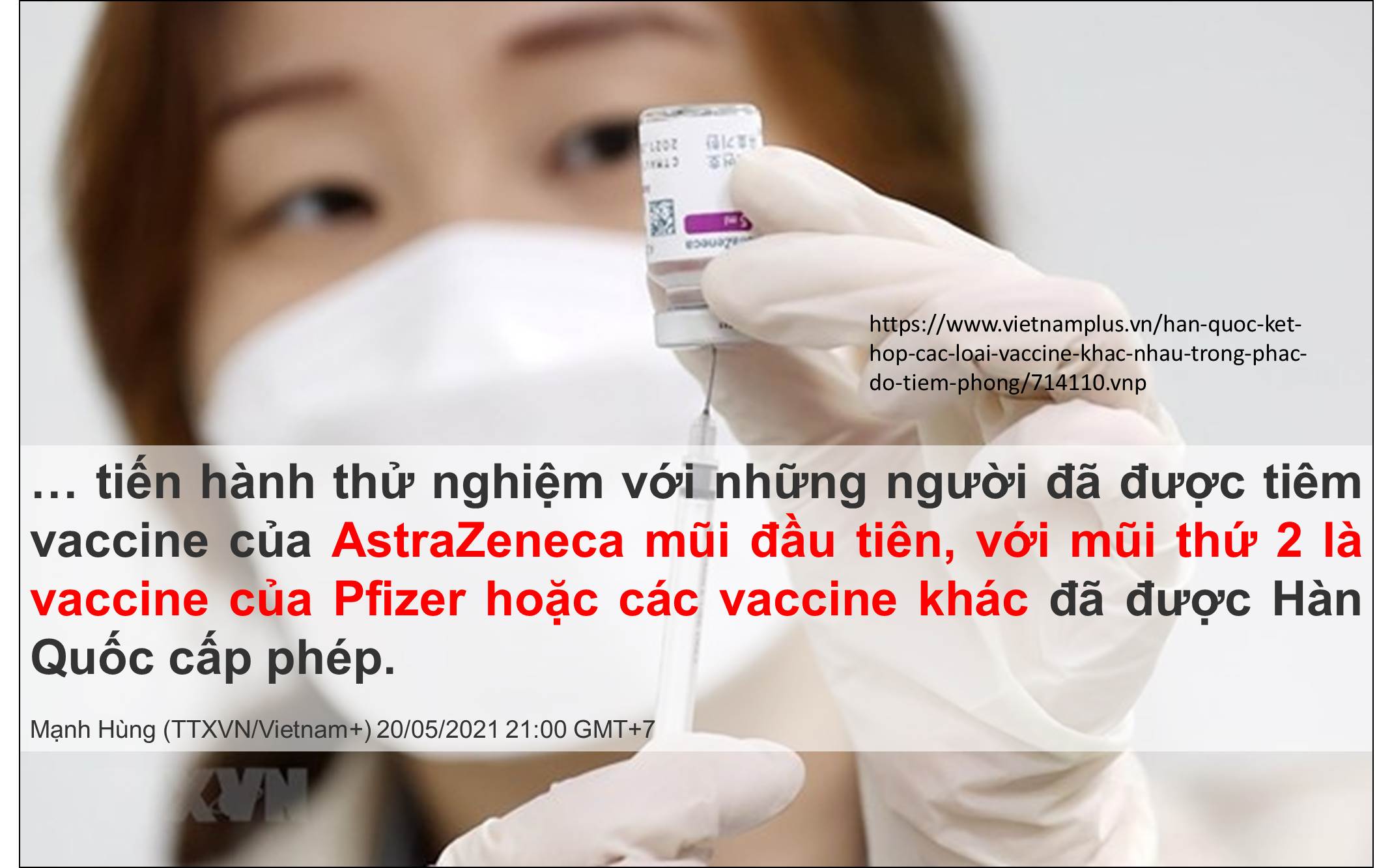 Hàn Quốc kết hợp các loại vaccine khác nhau trong phác đồ tiêm phòng ..