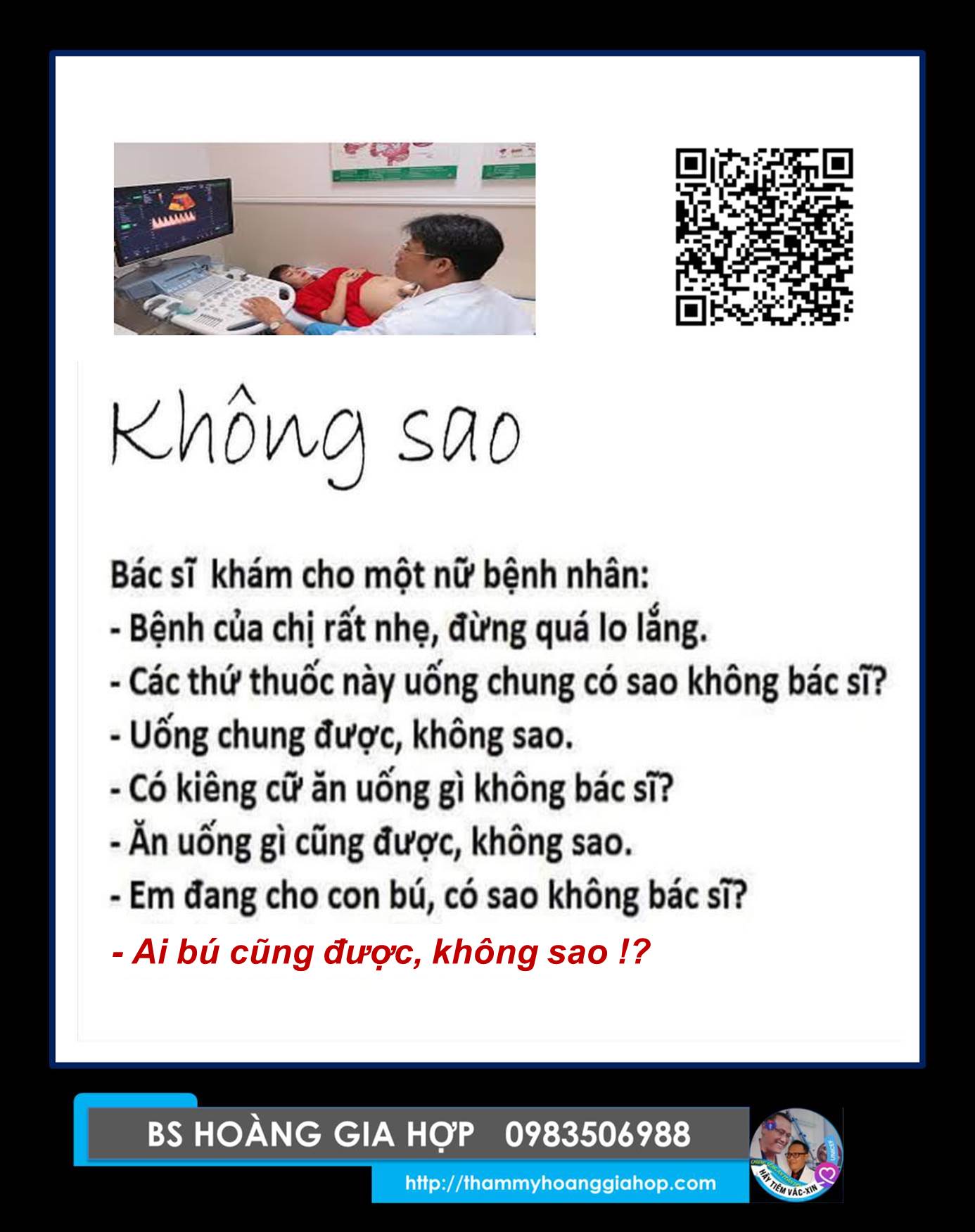 Bác sĩ nói : KHÔNG SAO