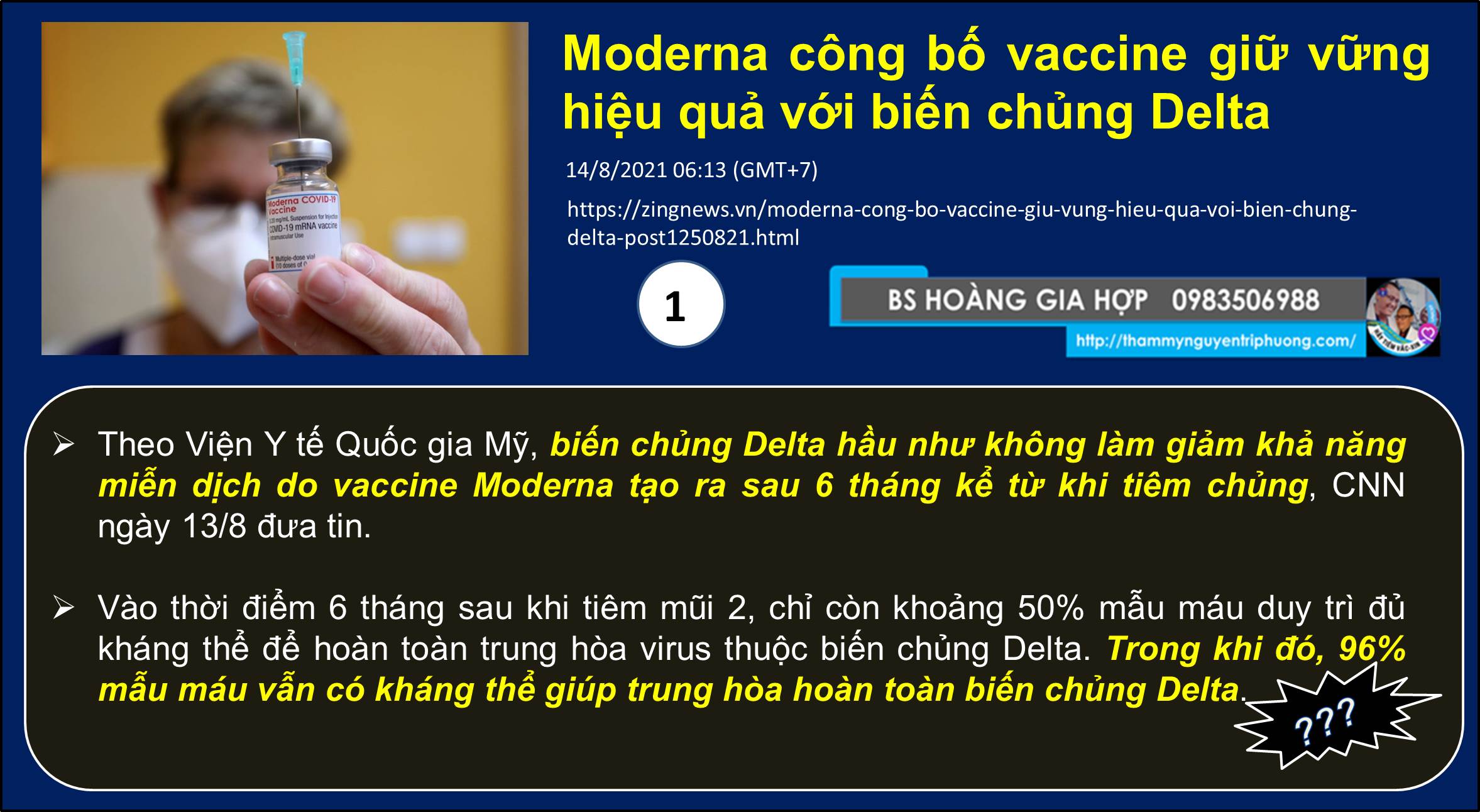 Vắc xin Moderna có thể hiệu quả với biến thể Delta hơn vắc xin Pfizer