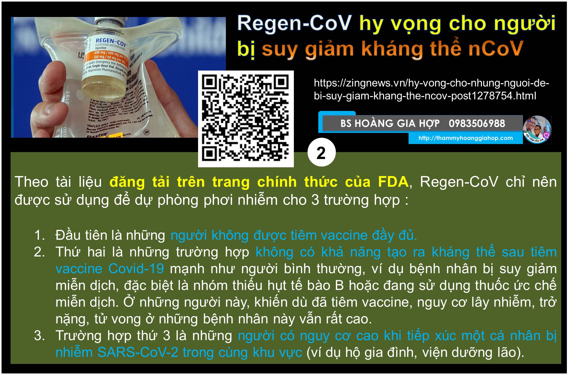 Regen-CoV hy vọng cho người bị suy giảm kháng thể nCoV