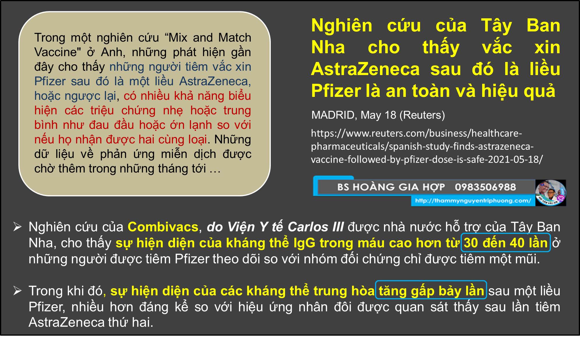 Tại sao tiêm ngừa Vaccine Covid-19 lại mũi 1 : Astra Zeneca còn mũi 2: Pfizer BioNtech hoặc Moderna ???