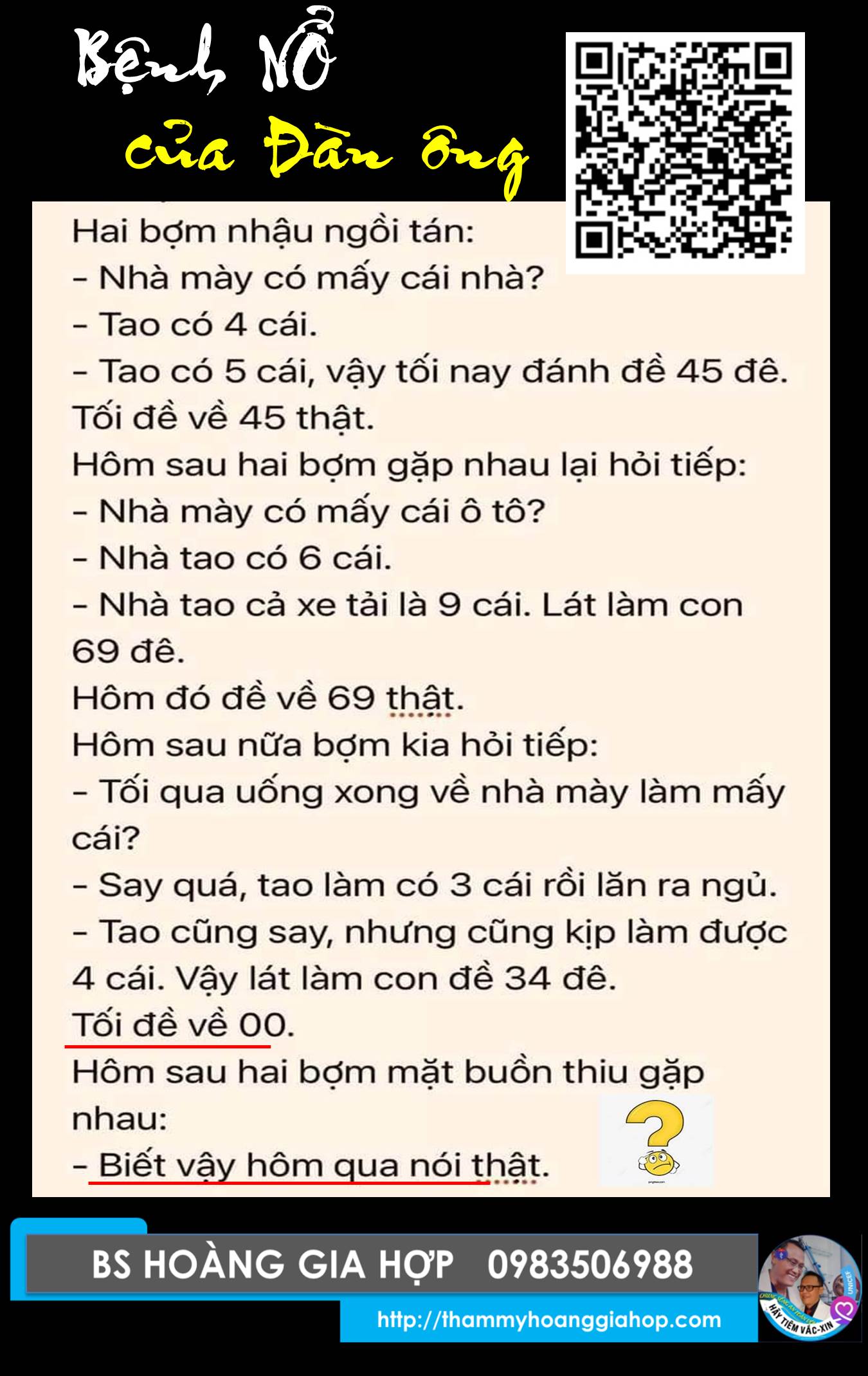 BỆNH NỔ của ĐÀN ÔNG ...!!!