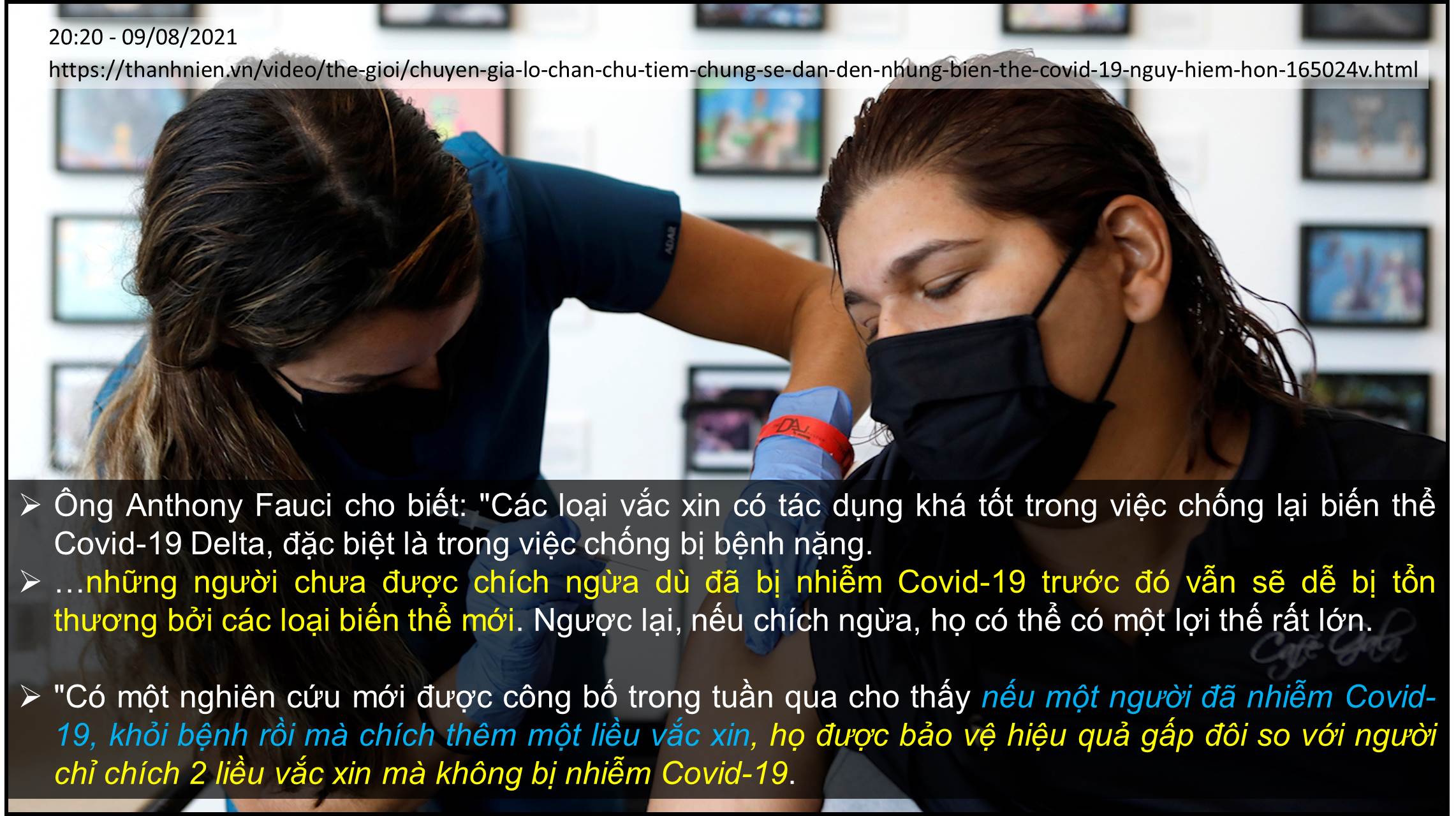 Người đã từng bị nhiễm Covid-19 nếu được tiêm ngừa Covid-19 sẽ có hiệu quả gấp đôi người bình thường…!