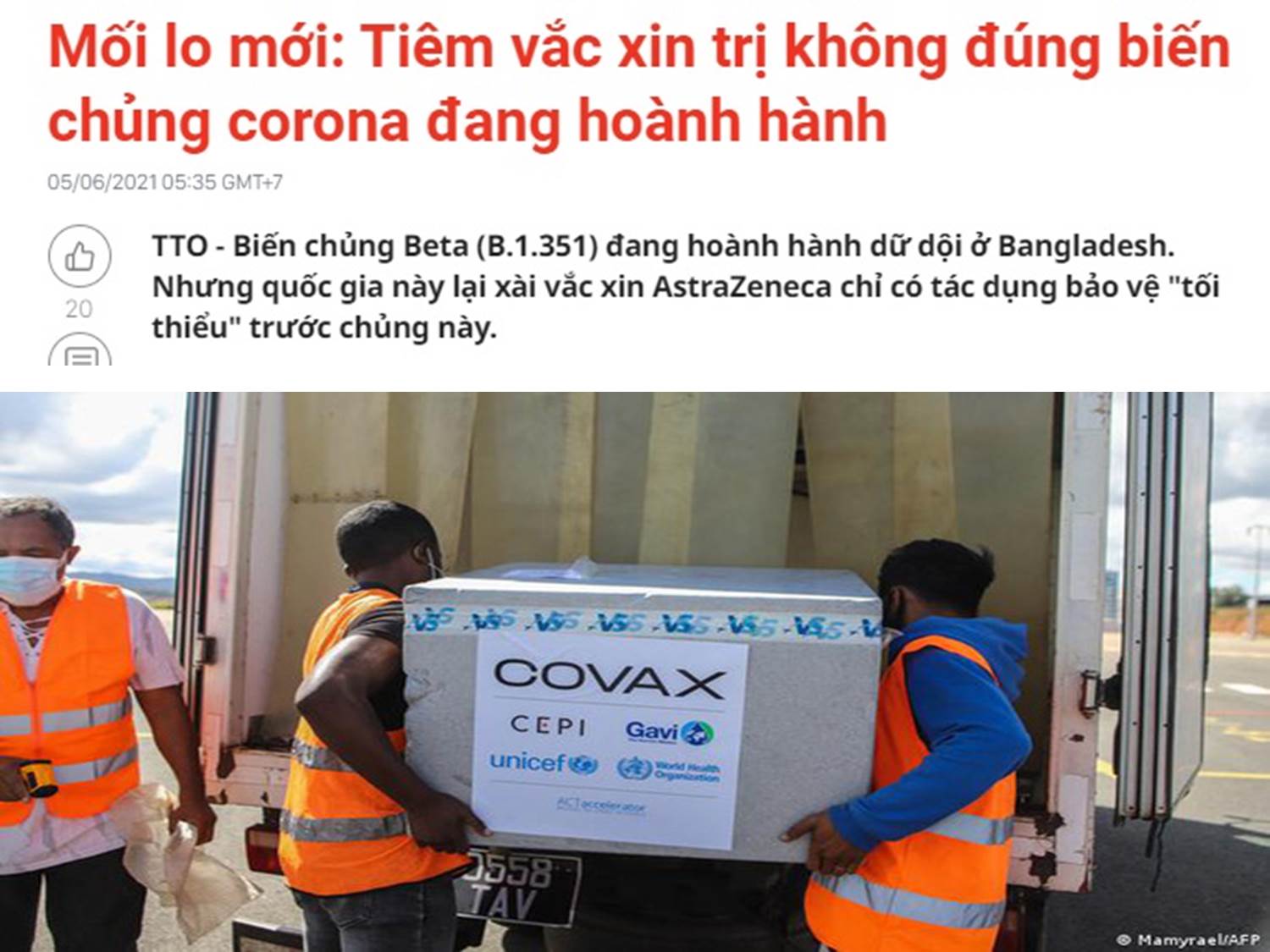 Mối lo mới: Tiêm vắc xin trị không đúng biến chủng corona đang hoành hành