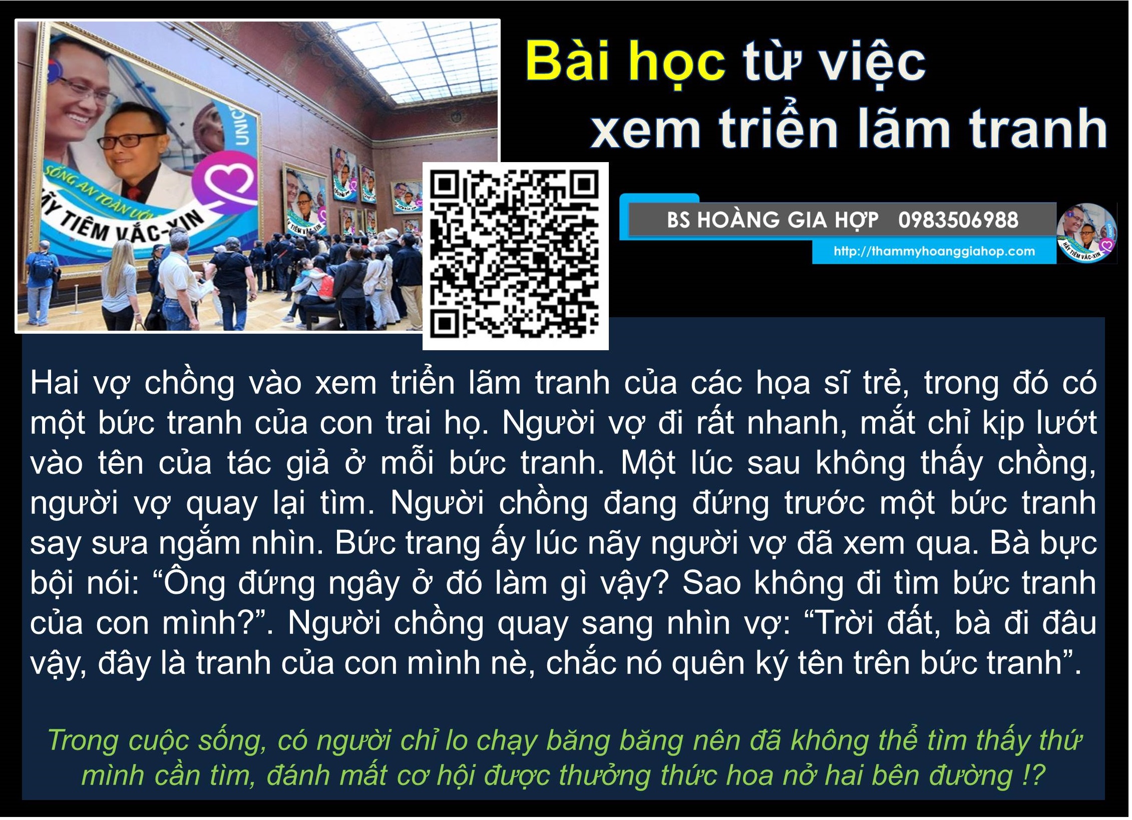 BÀI HỌC TỪ VIỆC XEM TRANH TRIỂN LÃM 