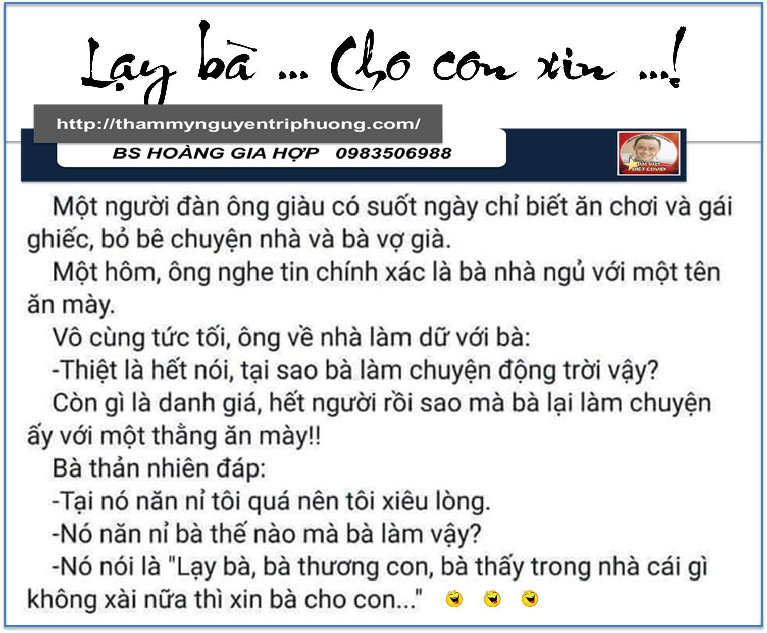 LẠY BÀ ... CHO CON XIN ...!