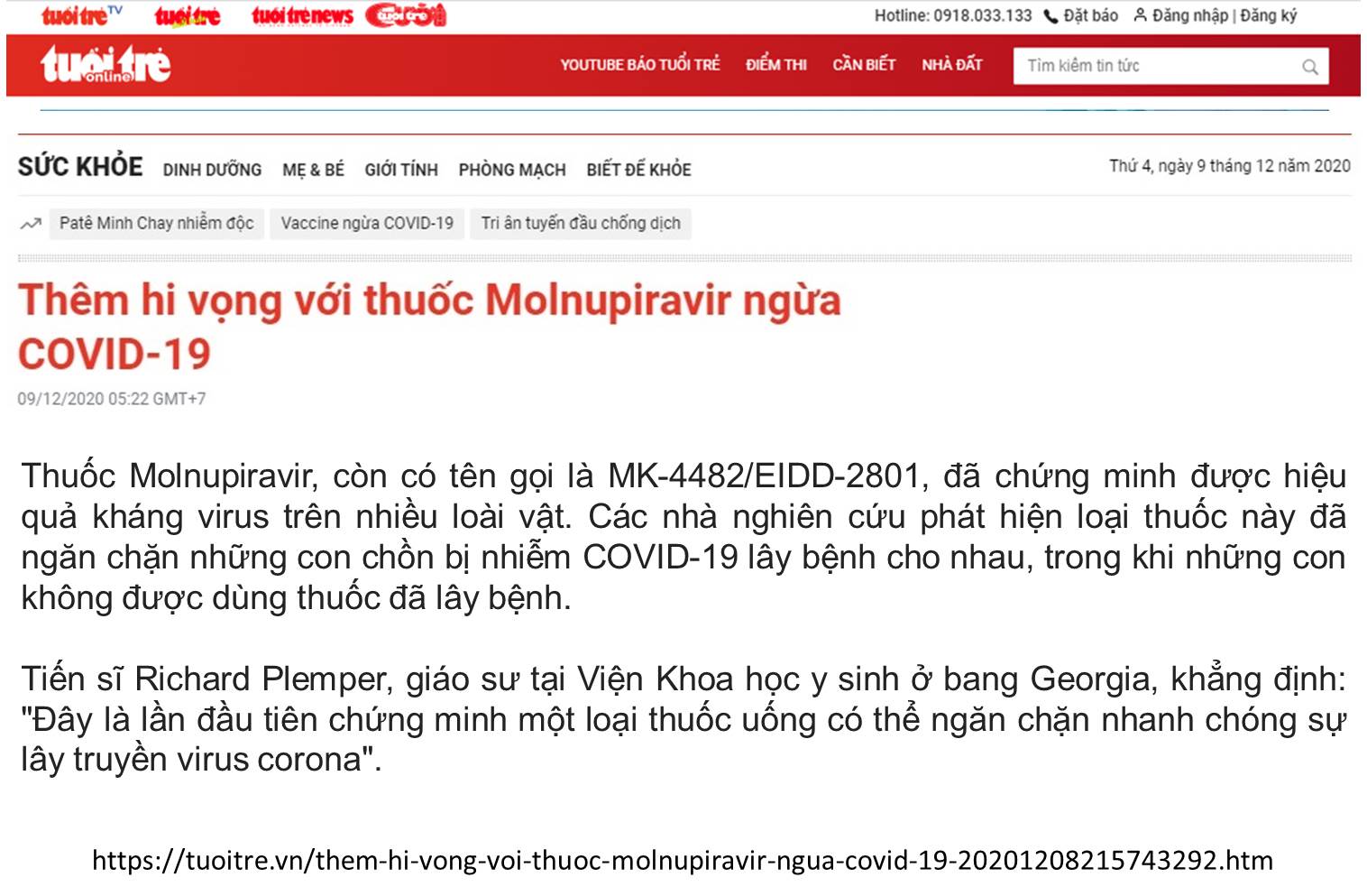 MOLNUPIRAVIR - THUỐC UỐNG NGỪA COVID 19 ...???